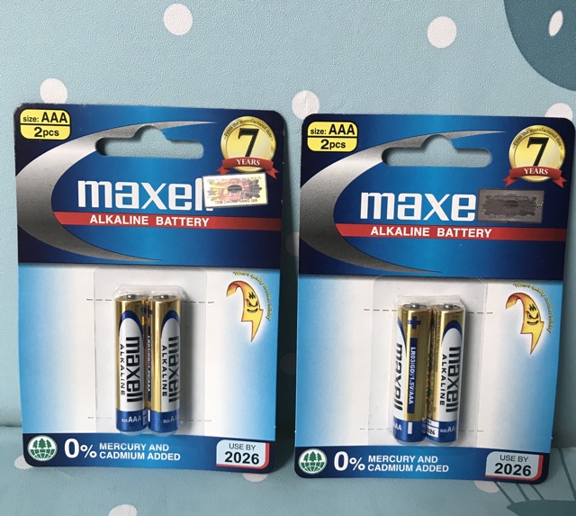 Pin Đũa AAA Maxell alkaline LR03 vỉ 2 viên chính hãng
