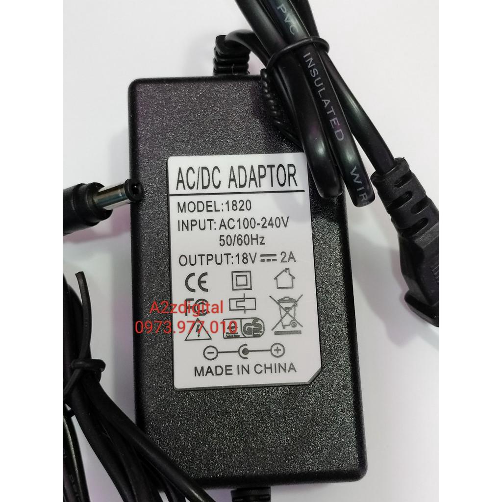 Adaptor 18V - 2A đầu tròn 5.5ly