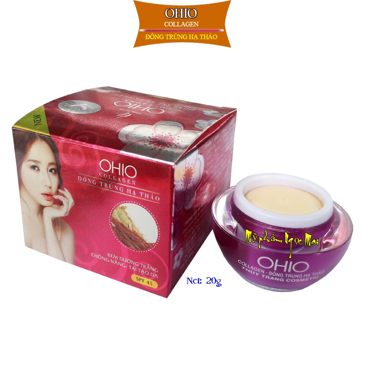Kem dưỡng trắng - Chống nắng - Tái tạo da OHIO Collagen - Đông Trùng Hạ Thảo