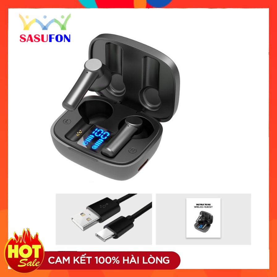 Tai Nghe Bluetooth Cao Cấp HX-LB Eight - Chống Ồn Chủ Động - Dùng Cho IOS Và Android - Tự Động Kết Nối - Cảm Biến Nhạy