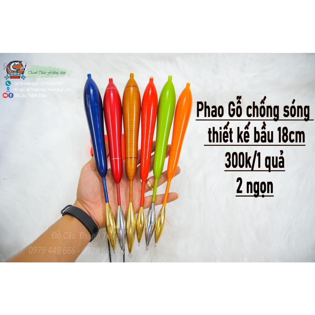 Phao câu lục GỖ CHỐNG SÓNG – chuyên câu hồ dịch vụ và tự nhiên sóng to gió lớn ( Phao thủ công tỷ mỷ 100% )