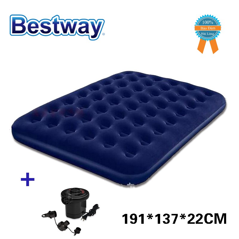 Combo Đệm hơi Bestway 67002 kèm bơm điện tiện dụng