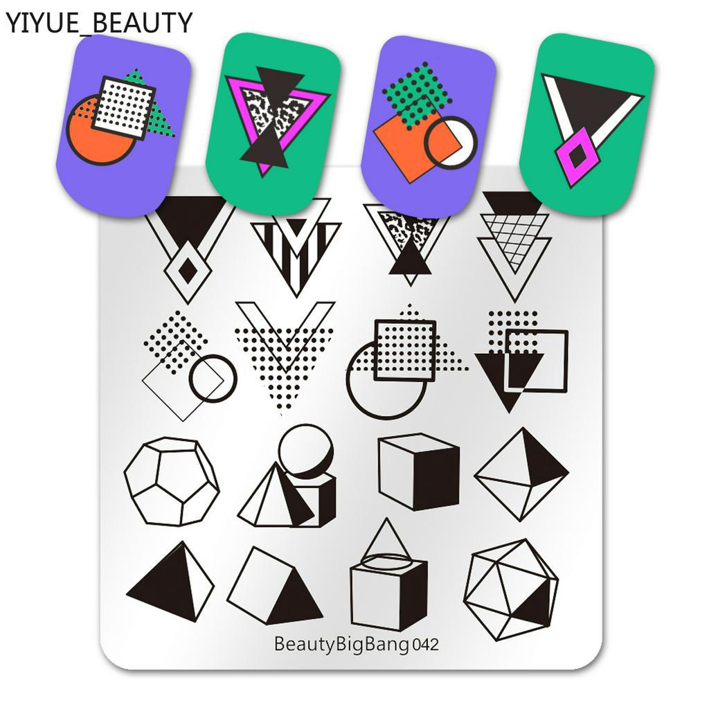 (Hàng Mới Về) Khuôn Trang Trí Móng Tay Kích Thước 6x6cm In Họa Tiết Độc Đáo Cá Tính