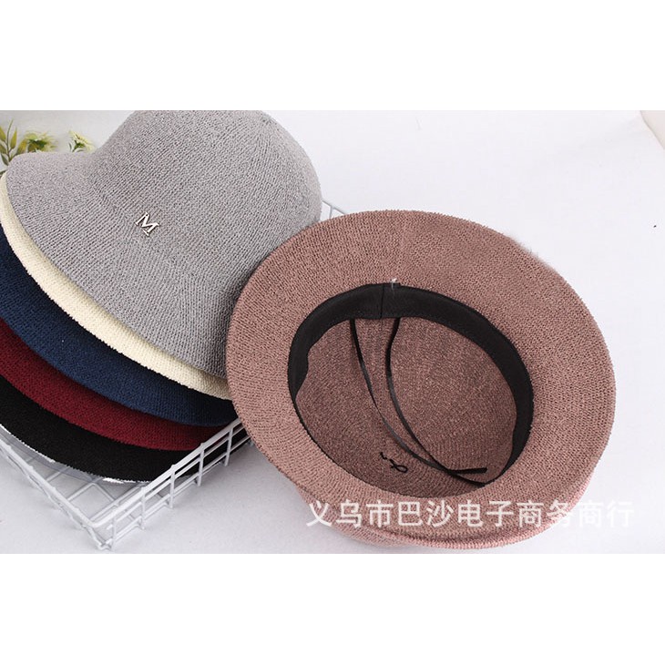 Mũ cói Hàn quốc xinh xắnn chữ M - nc148