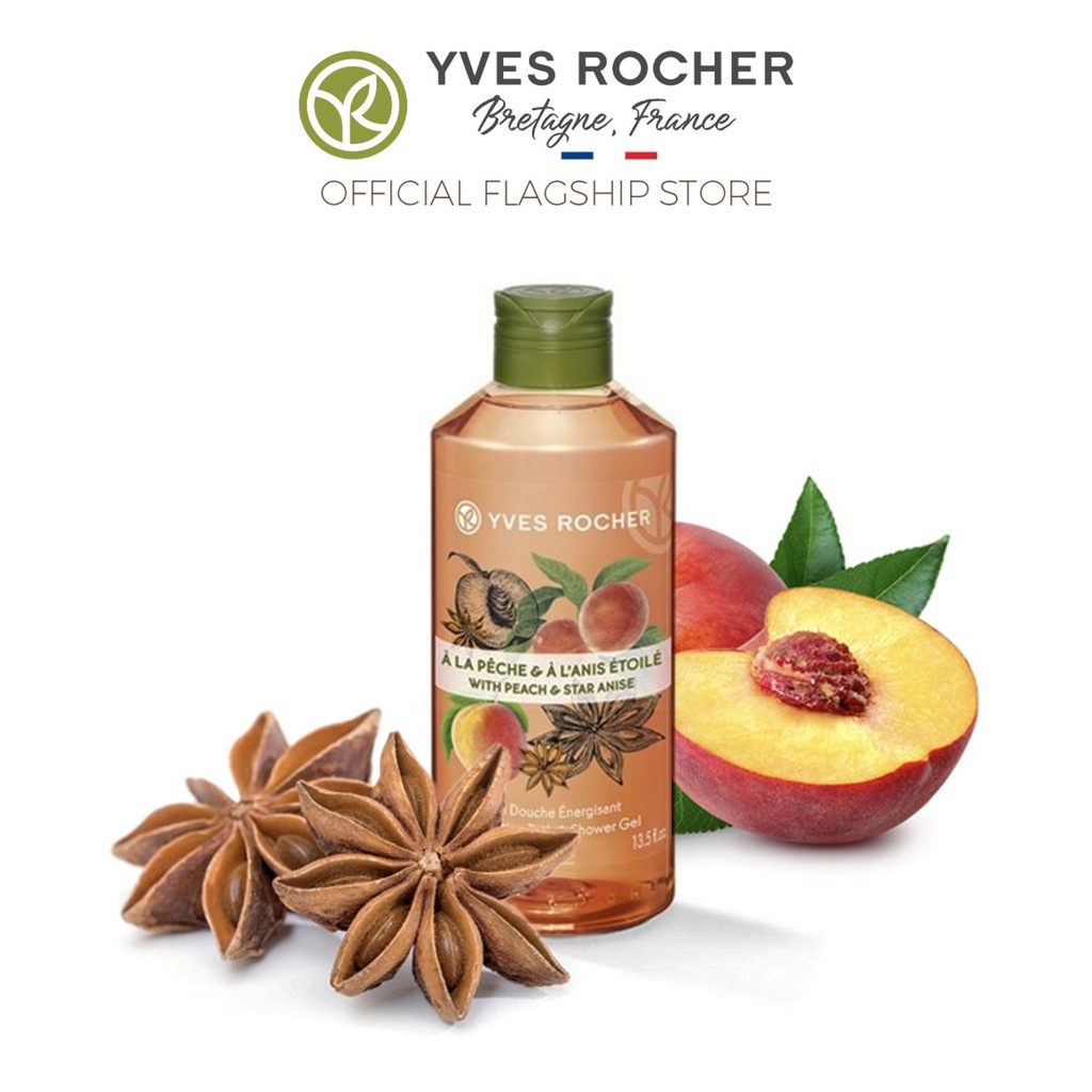 Sữa Tắm Hương Đào Và Hoa Hồi Yves Rocher Peach Star Anisel Bath &amp; Shower Gel 400ml