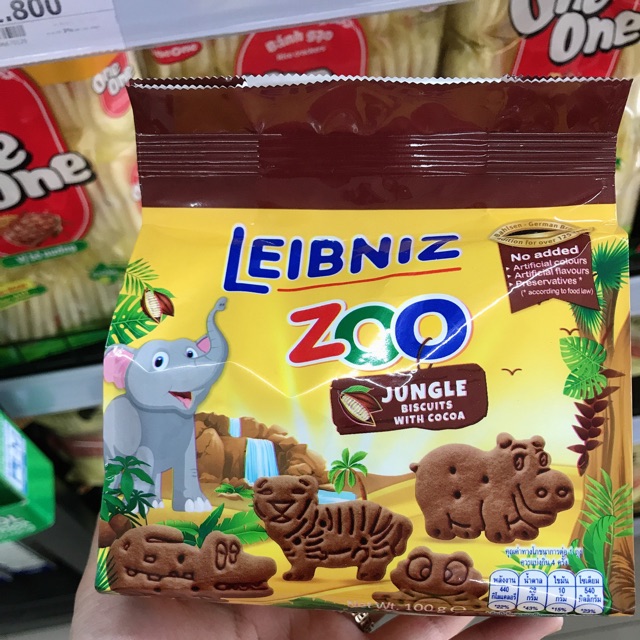 Bánh quy cacao Leibniz Zoo Animals G100g