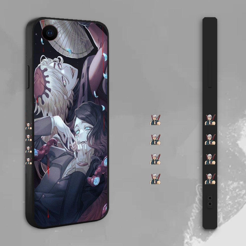 Ốp Điện Thoại Hình Vuông Màu Đen Họa Tiết Demon slayer enmu Baba304 Cho infinix Hot11s NFC Note 10 Pro