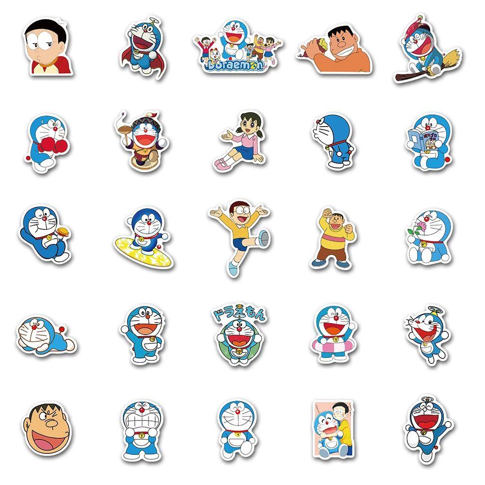 Miếng Dán Trang Trí Hành Lý / Điện Thoại Hình Doraemon Chống Thấm Nước