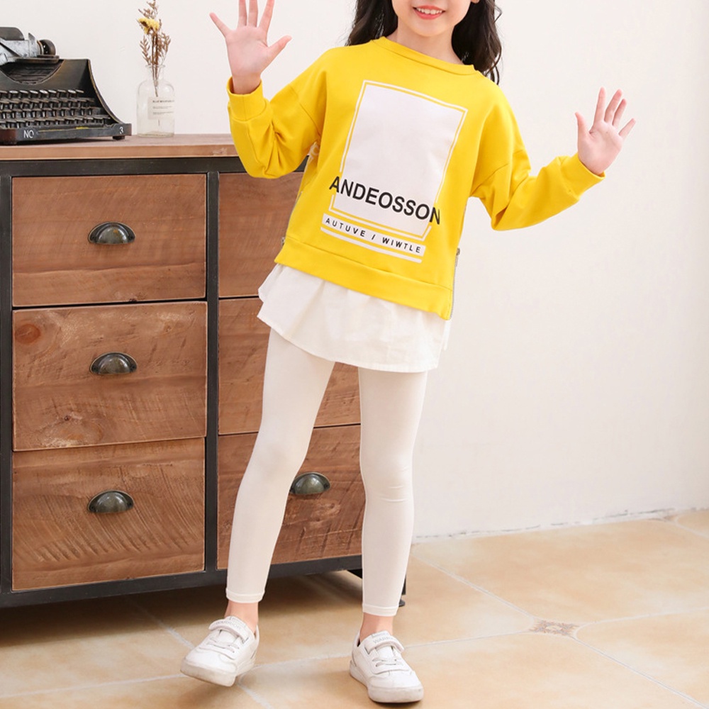 Rẻ quần legging dài bé gái chất zip từ thoải mái độ đàn hồi