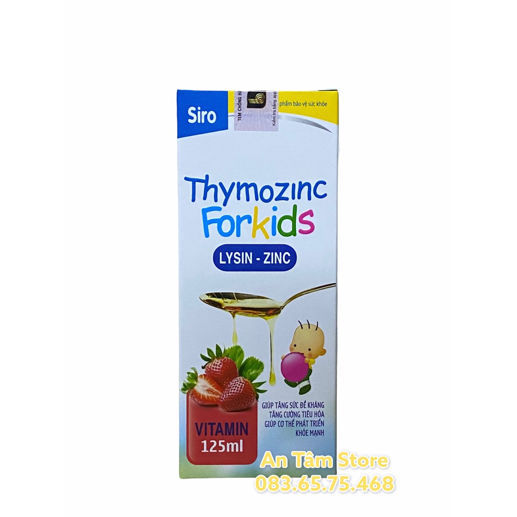 THYMOZINC FORKIDS syrup 125ml giúp tăng sức đề kháng,tăng cường tiêu hoá,giúp cơ thể phát triển khỏe mạnh | Thế Giới Skin Care