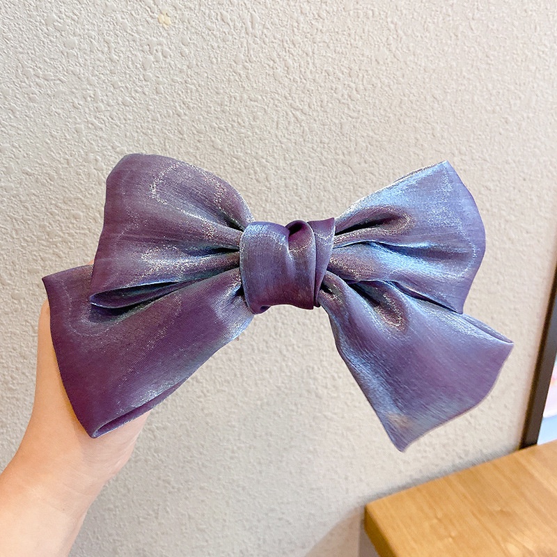 Kẹp Tóc Nơ Lớn Màu Đen Phong Cách Hàn Quốc Cho Nữ