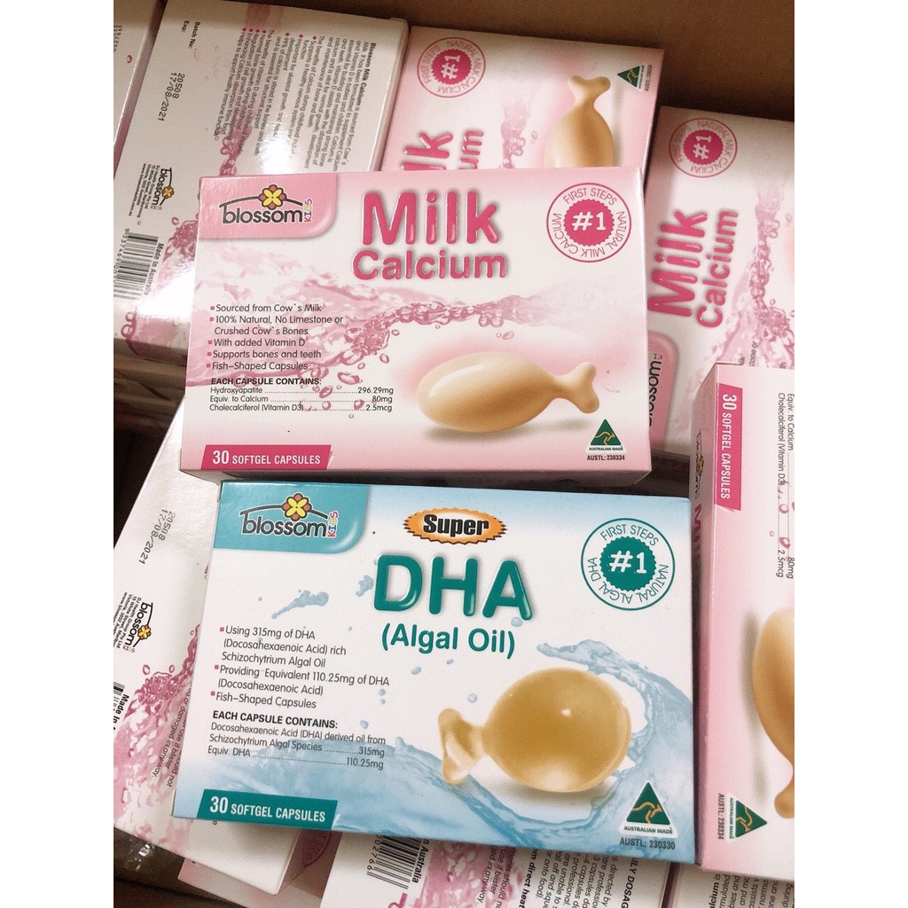 Canxi milk và DHA Algal oil của úc 30 viên