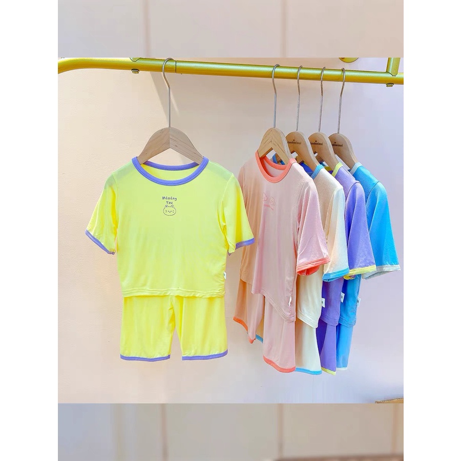 Bộ Quần Áo Trẻ Em Minky Mom Lửng Lovely Nhiều Màu Cho Bé Chất Thun Lạnh Siêu Mềm Mịn Mát