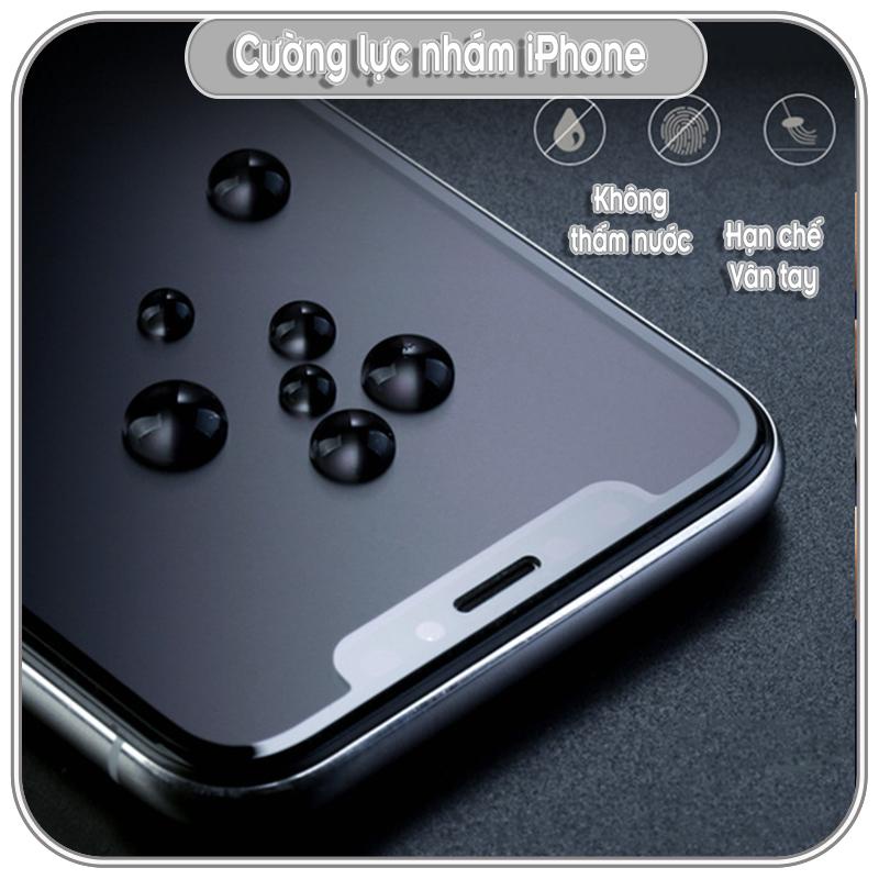 Cường lực GOR nhám cho iPhone hạn chế vân tay Full viền Đen