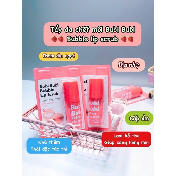 Tẩy Tế Bào Chết Sủi Bọt Cho Môi Unpa Bubi Bubi Bubble Lip Scrub 10ml