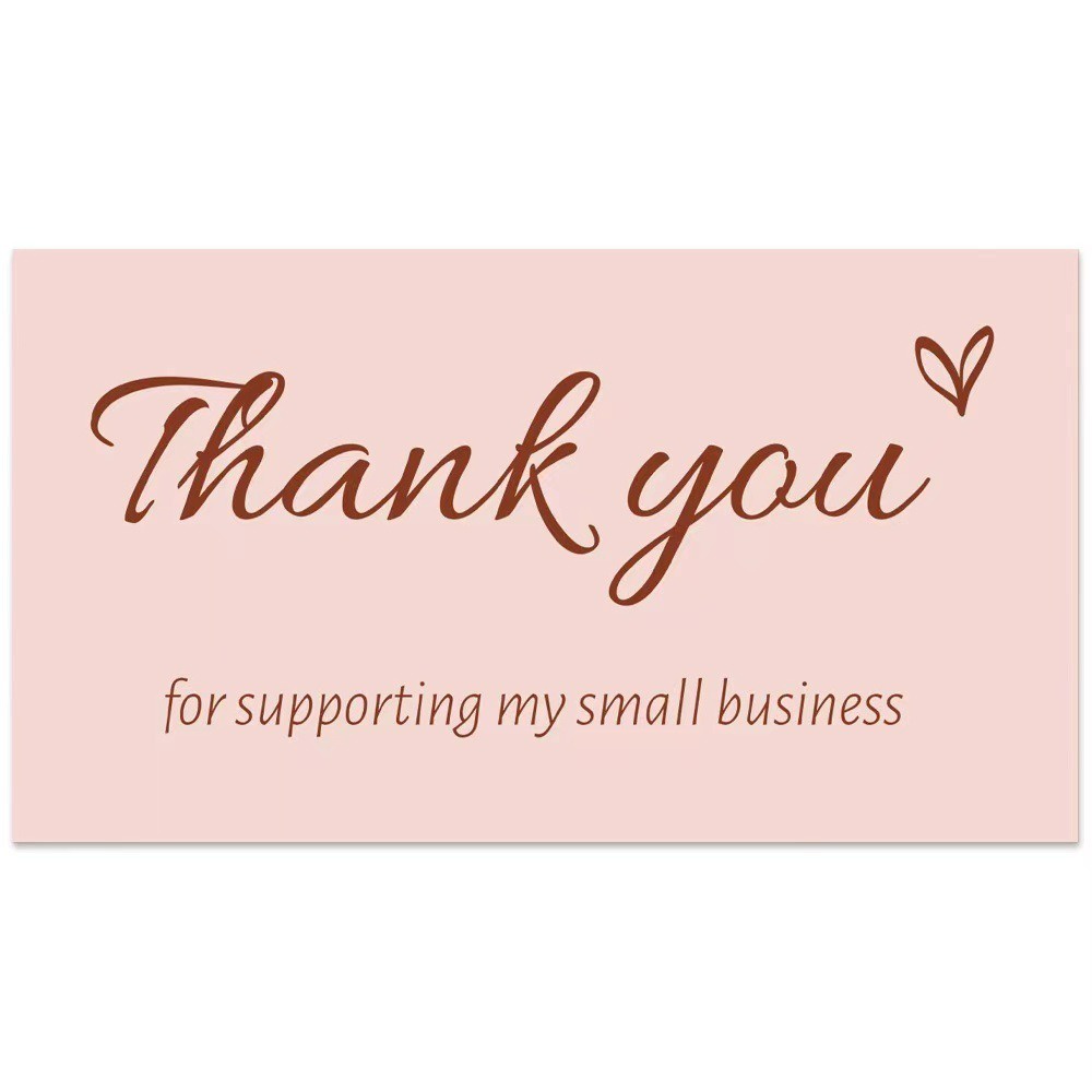 CUỘN TEM DÁN STICKER CARD HỒNG CAM ĐÀO THANK YOU, NIÊM PHONG QUẦN ÁO, PHỤ KIỆN, HÀNG ĐÓNG GÓI, DECOR, TRANG TRÍ VINTAGE