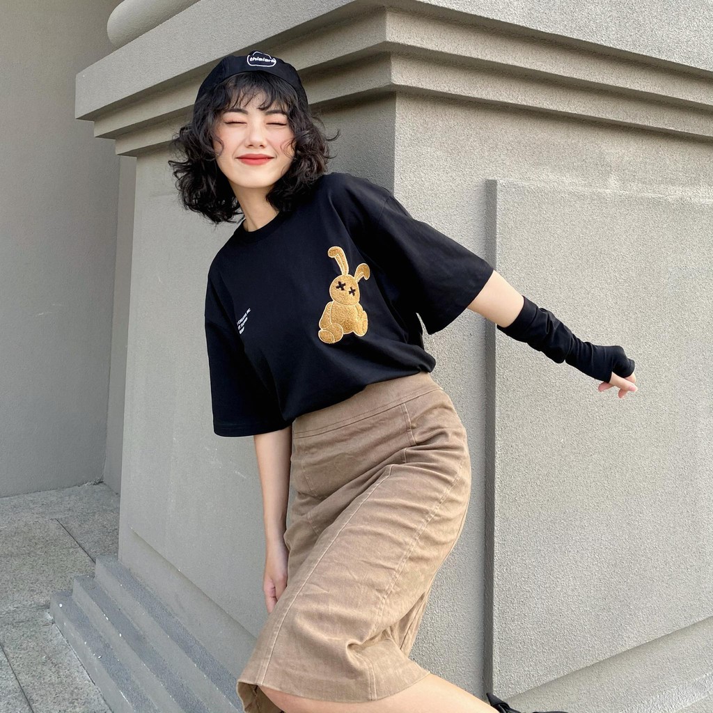 Áo Thun Unisex Bad Rabbit Bunny Đen trắng 100% Cotton - Local Brand Chính Hãng | BigBuy360 - bigbuy360.vn