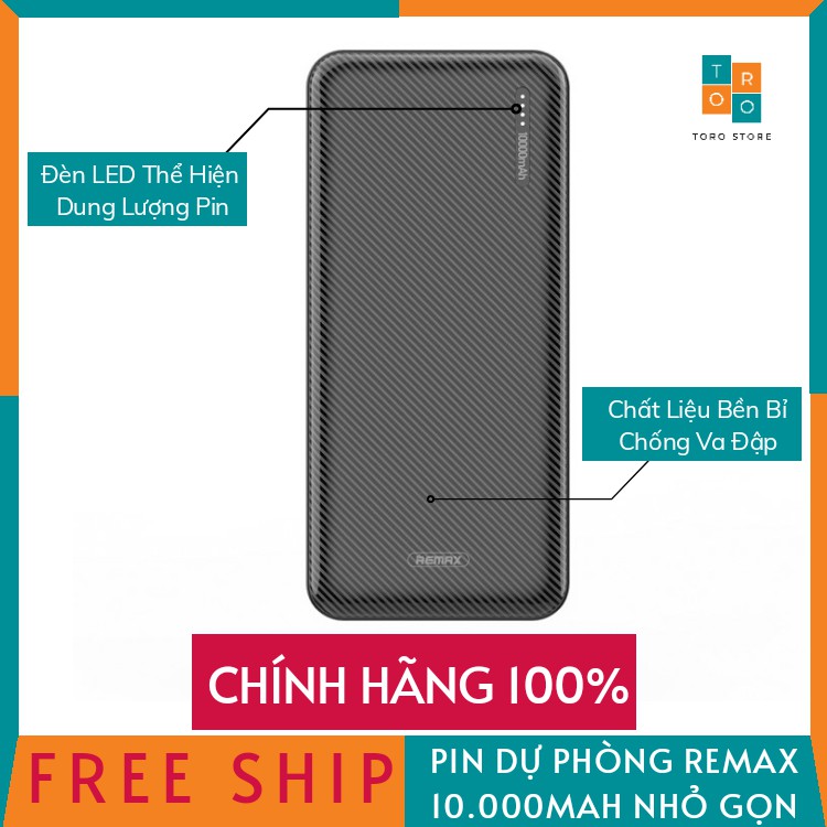 [CHÍNH HÃNG 100%] Pin Dự Phòng Remax Chính Hãng RPP 153 Dung Lượng 10.000mAh