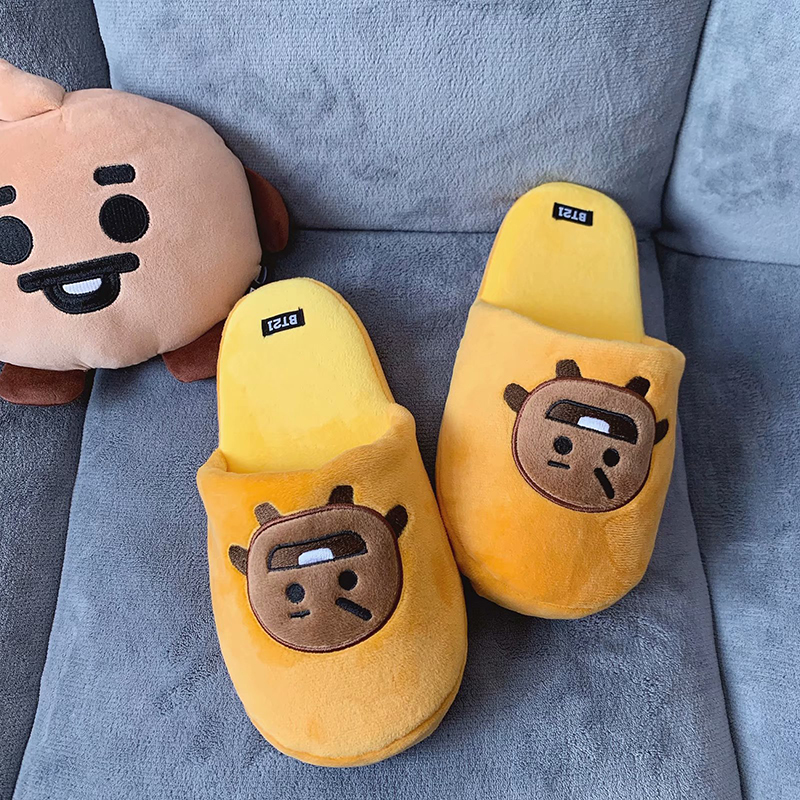 BTS BT21 Dép Bông Mang Trong Nhà Hình Bt21 Dễ Thương