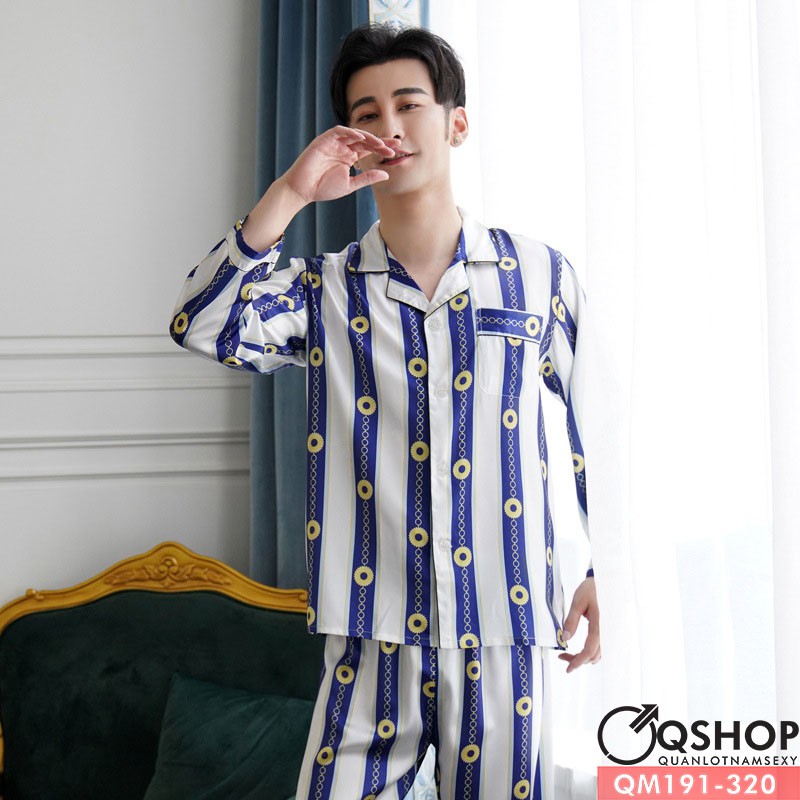 [SALE] BỘ PIJAMA NAM CAO CẤP QSHOP QM191