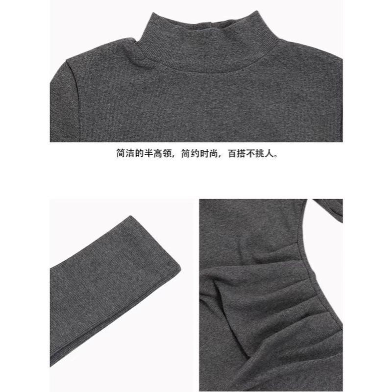 Đầm dệt kim Perty cổ cao dáng ôm thời trang mùa thu phong cách Hàn Quốc cho nữ