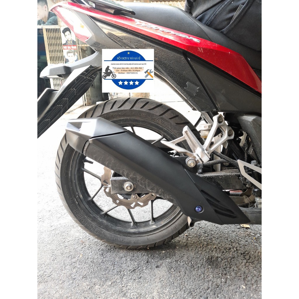 BỘ ỐP PÔ + CHỤP PÔ CHO HONDA WINNER ĐEN NHÁM KHÔNG TEM