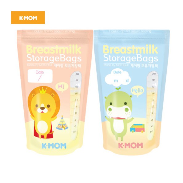 Túi trữ sữa K-Mom Hàn Quốc 200ml Mẫu mới 20 chiếc