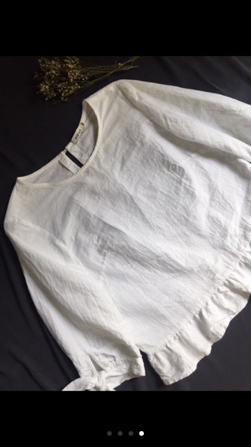 Set Váy kaki xoè tầng áo tay nơ