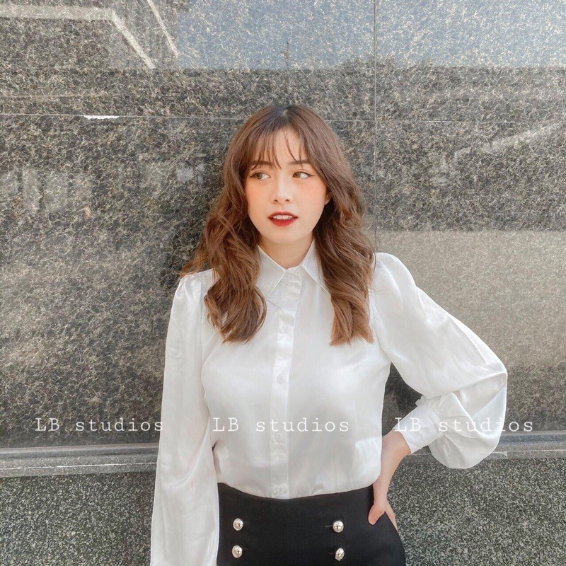 [Mã FASHIONHOT19 giảm 10K đơn bất kỳ] ANU58 - ÁO SƠ MI NỮ LỤA TRẮNG CỔ ĐỨC DÀI TAY | BigBuy360 - bigbuy360.vn
