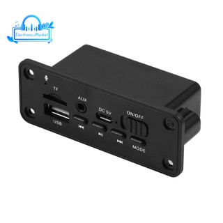Bluetooth 5.0 MP3 Decoder Board 2 x 3W Speaker Car FM Radio Module 5V Support Recording Call Handsfree Function