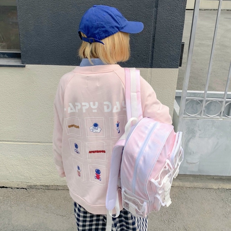 Áo khoác cardigan nữ chất nỉ bông  họa tiết DEGREY + áo khoác nỉ cardigan Bloomy Puppy phong cách ulzzang