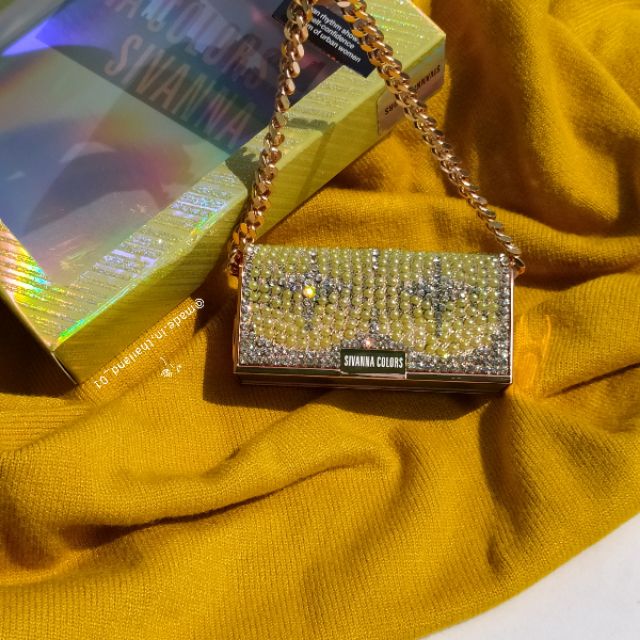 Son túi xách Sivanna Colors Green Pearl Luxury đính hạt sang chảnh - Mẫu mới