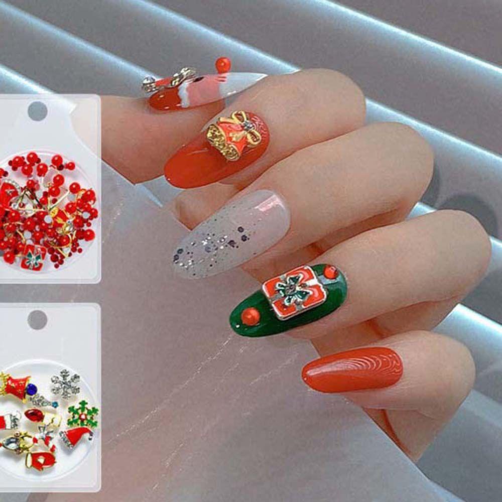 Phụ Kiện Trang Trí Móng Nghệ Thuật Hình Tuần Lộc / Bông Tuyết / Đầu Lâu