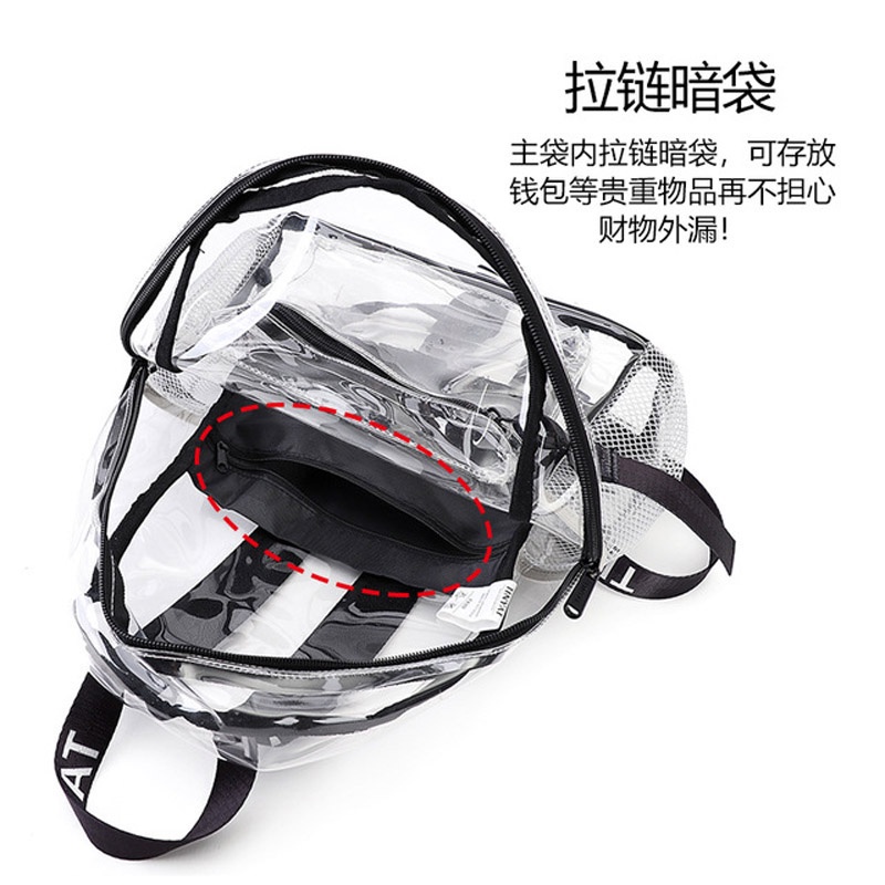 Ba Lô Nhựa PVC Trong Suốt Chống Nước Thời Trang Đi Biển Cho Nam Và Nữ