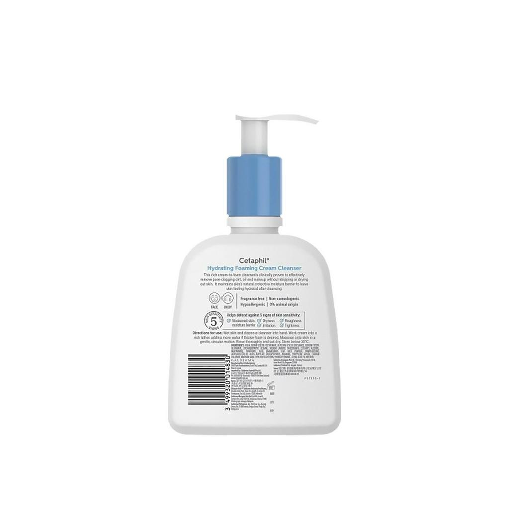 Sữa Rửa Mặt Tạo Bọt Dịu Lành Cho Da Nhạy Cảm Cetaphil Hydrating Foaming Cream Cleanser 236