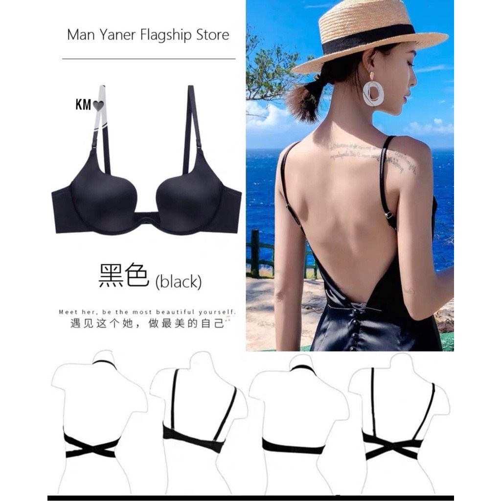 Áo Lót Nâng Ngực Có Gọng, Khoét Sâu Chuyên Dụng Mặc Váy Áo Hở Lưng Gợi Cảm mặc 7 kiểu