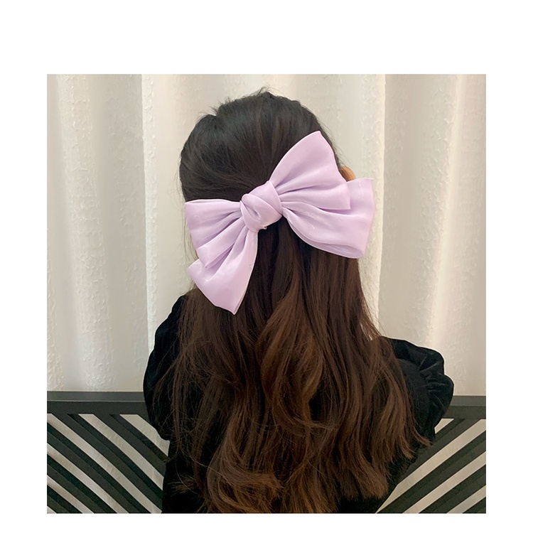 Kẹp tóc nơ J2081801 chất liệu satin bóng thời trang cho nữ