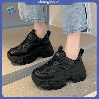 Giày sneaker nữ đế đen phong cách hàn quốc