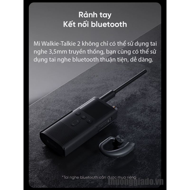 Bộ đàm thông minh Xiaomi Walkie Talkie 2 (XMDJJ02), sử dụng băng tần kép UV, IP65
