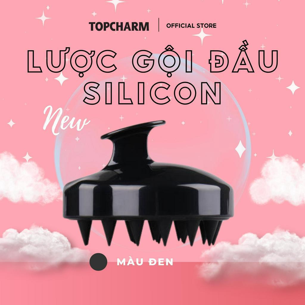 Lược gội đầu silicon TOPCHARM -Massage da đầu,làm sạch sâu, giúp tăng tuần hoàn máu, giảm gãy rụng và kích thích mọc tóc