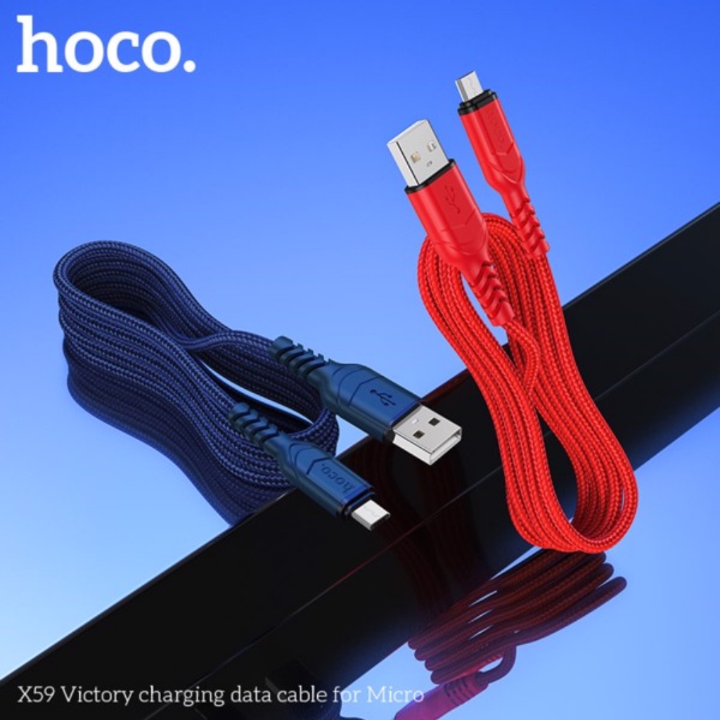 Cáp sạc nhanh Hoco X59, dây sạc bọc dù chống đứt gãy gập cho Android Micro – KYWI SHOP