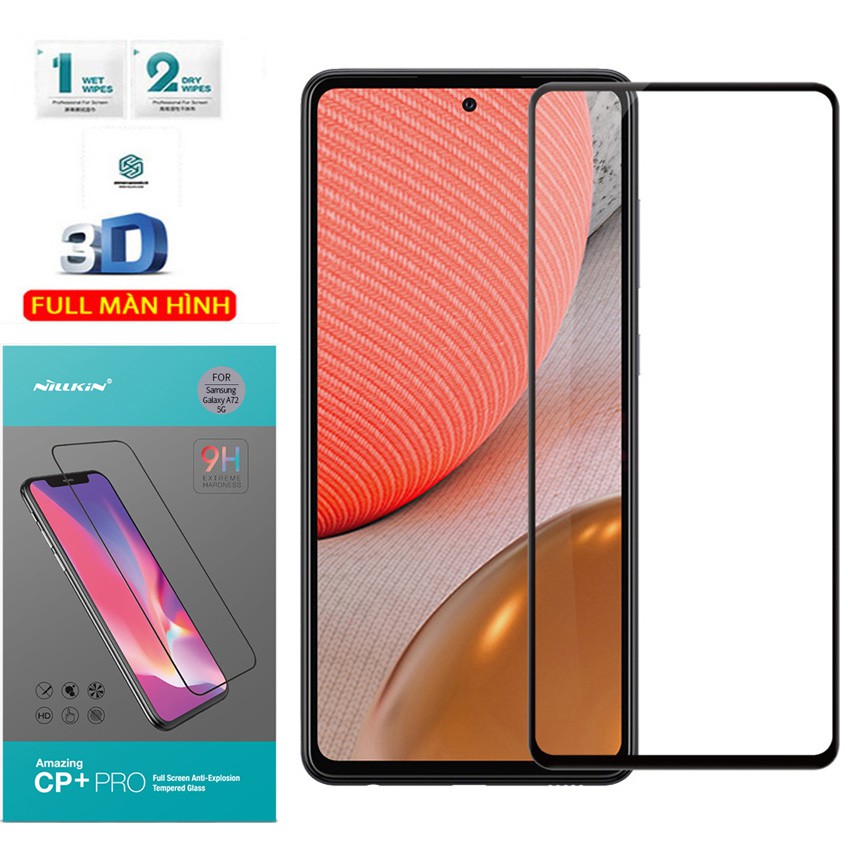 Kính cường lực Samsung A72, A72 5G Nillkin 3D CP+ Pro full toàn màn hình