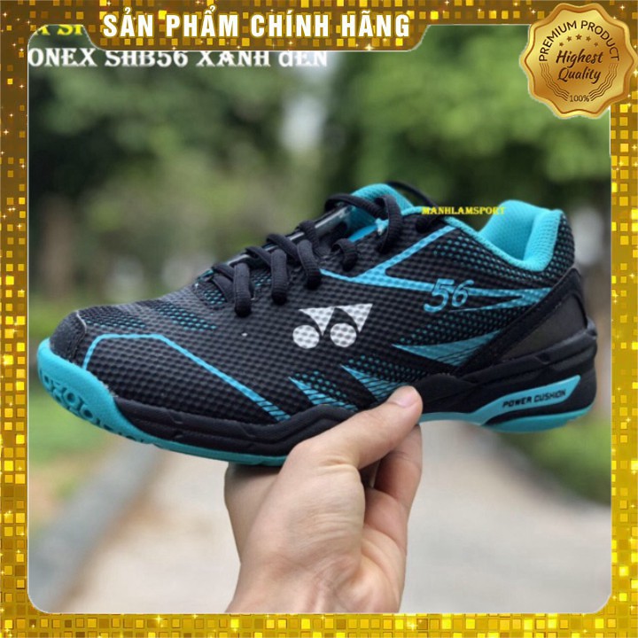 [Giày cao cấp] Giày cầu lông Yonex SHB56 Xanh Đen chính hãng, êm chân, bám sân, bảo hành 2 tháng, 1 đổi 1 trong 7 ngày