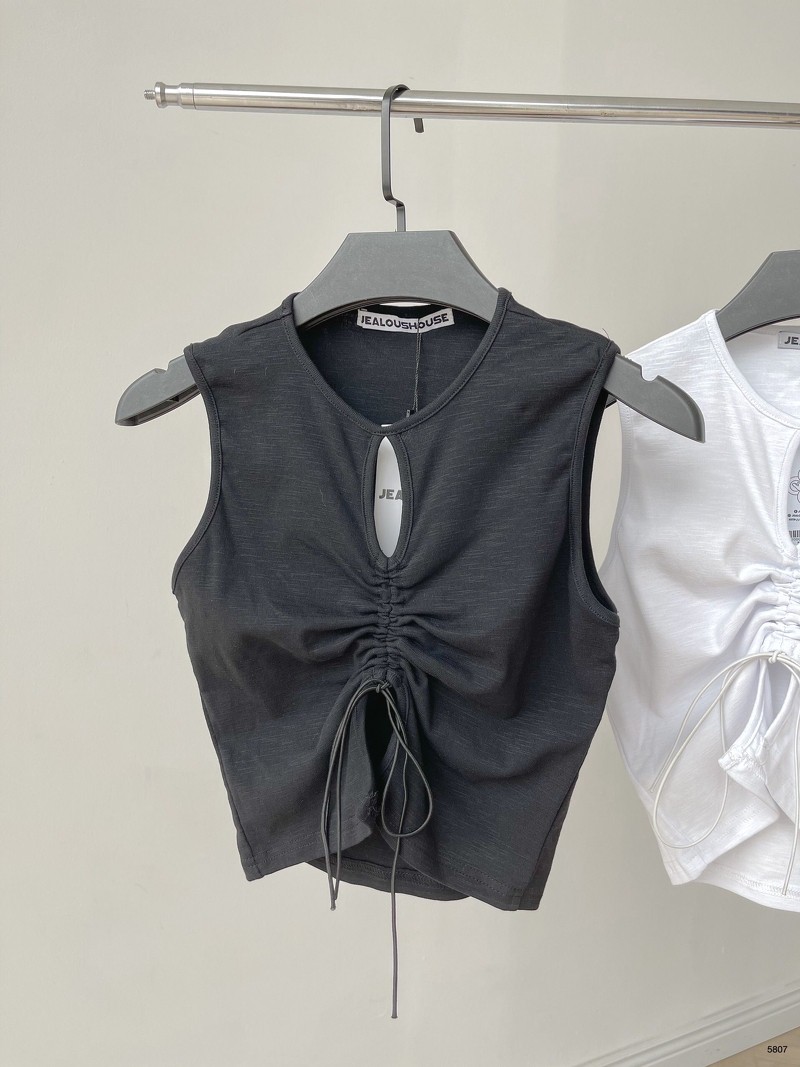 Áo tanktop, áo niche cropped có dây rút ở ngực Jealous product 5807
