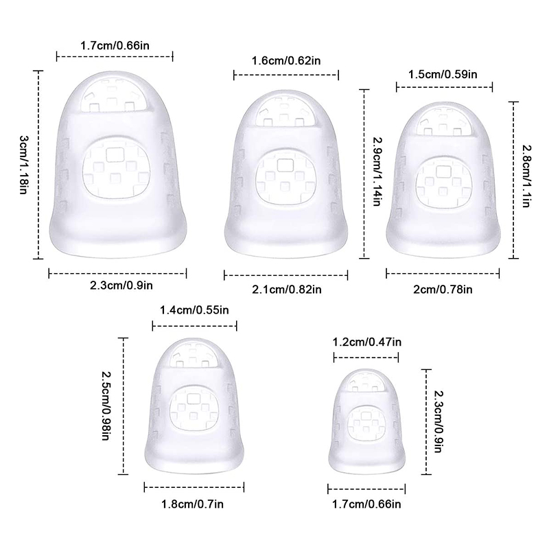 Set 8 Miếng Silicon Bảo Vệ Ngón Tay Khi Chơi Đàn Ghi Ta