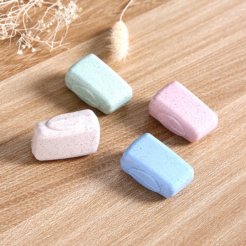 4 cái Bàn chải đánh răng cầm tay Giá đỡ Bàn chải đánh răng Mũ du lịch Đi bộ đường dài Cắm trại Bàn chải Nắp Trường hợp Vệ sinh Chăm sóc ngoài trời