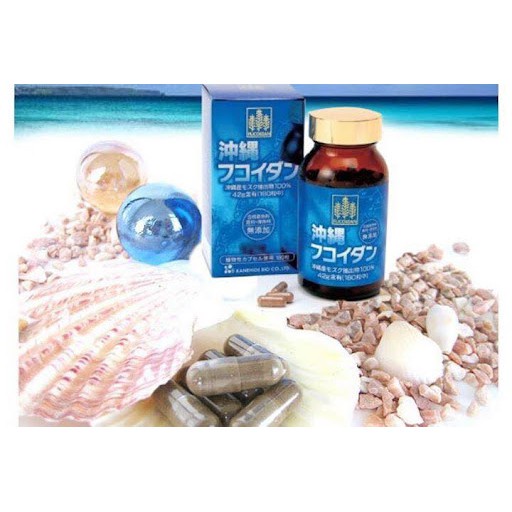 Viên uống tảo Fucoidan Okinawa xanh hỗ trợ ung thư 180 viên Nhật Bản