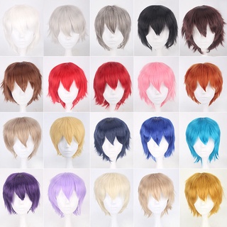   Nhiều Màu  Tóc Giả Ngắn Cho Nam Cosplay Anime Hàn Quốc Nổ 