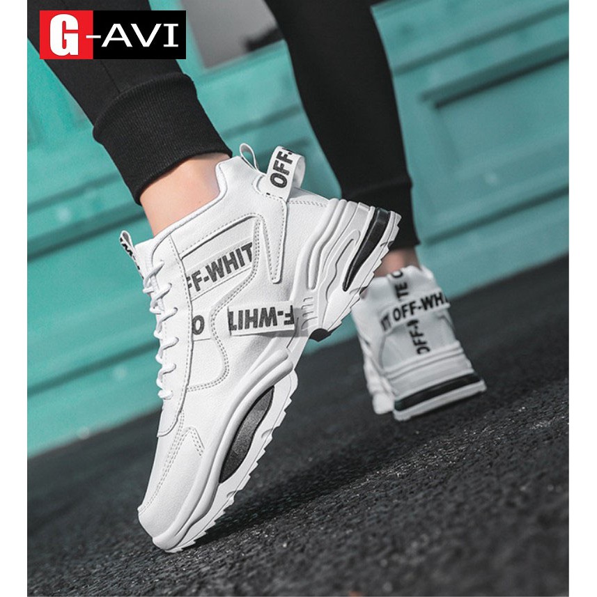 giày thể thao nam tăng chiều cao, giày nam mẫu mới cổ nhỡ phong cách cá tính AVi386