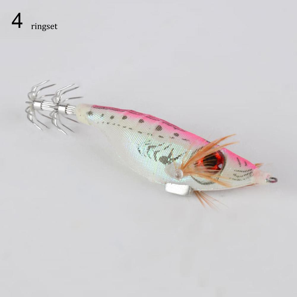 Lưỡi câu mực gắn hình cá 3D màu sắc bắt tươi tắn cực thu hút